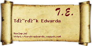 Török Edvarda névjegykártya